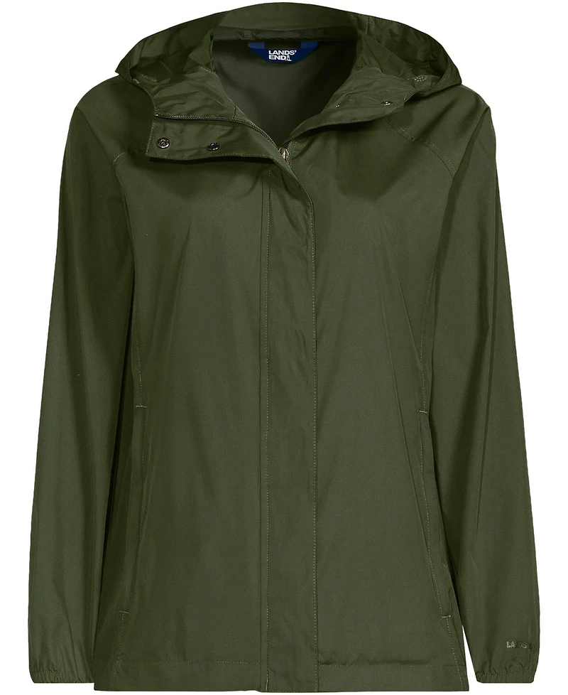 Lands' End Women's Packable Water Resistant Upf 50 Windbreaker Jacket