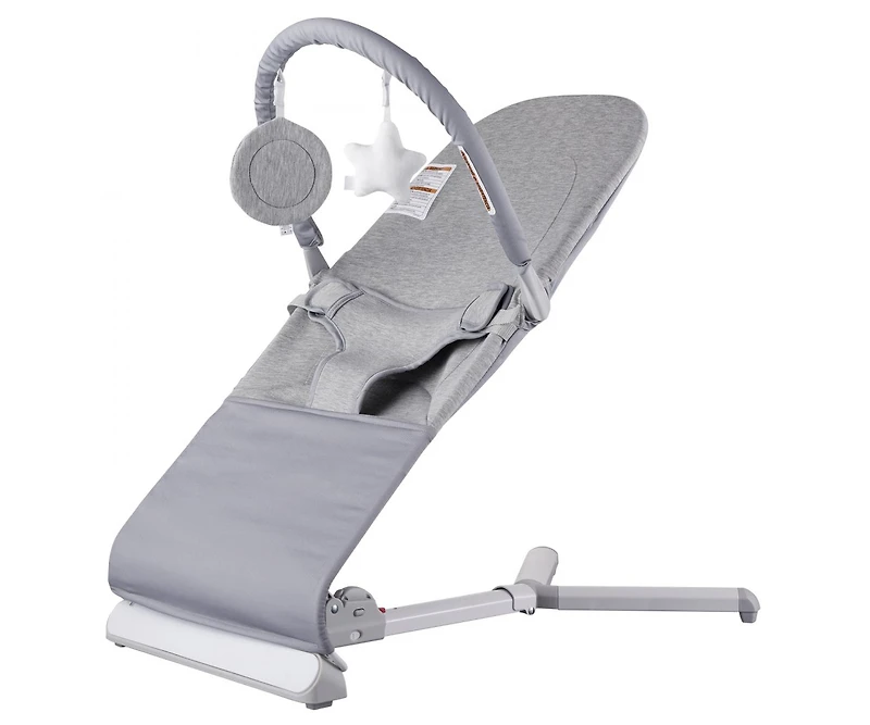 Slickblue Toddler Bouncer Folding Bouncer Seat Chair 0-9 Months with Toy Bar