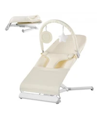 Slickblue Toddler Bouncer Folding Seat Chair 0-9 Months with Toy Bar