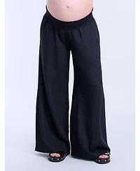 Motherhood Maternity Smocked Waist Wide Leg Pant