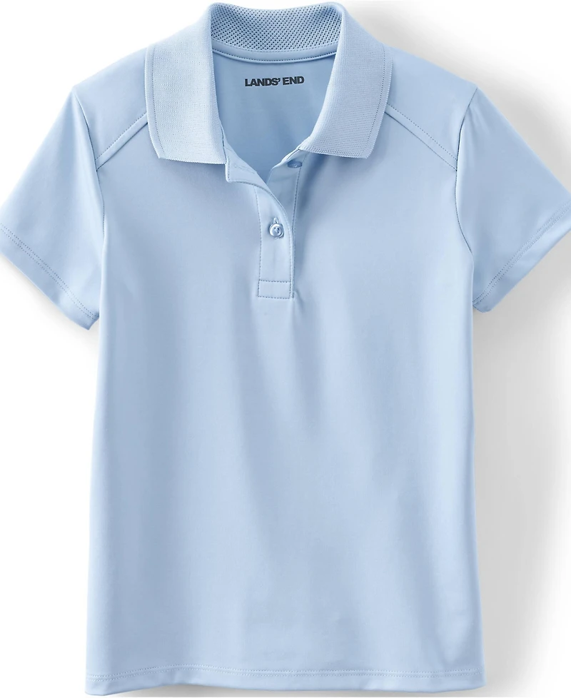 Lands' End Girls Short Sleeve Feminine Fit Rapid Dry Polo Shirt