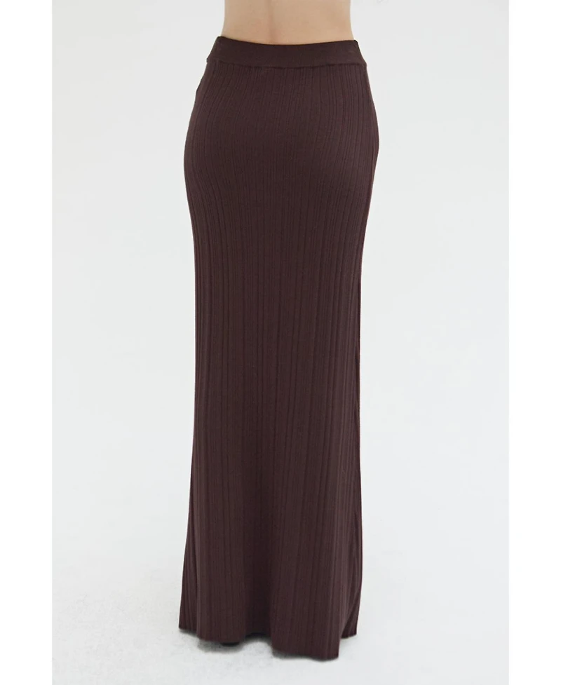 Crescent Women's Jessie Ribbed Knit Maxi Skirt
