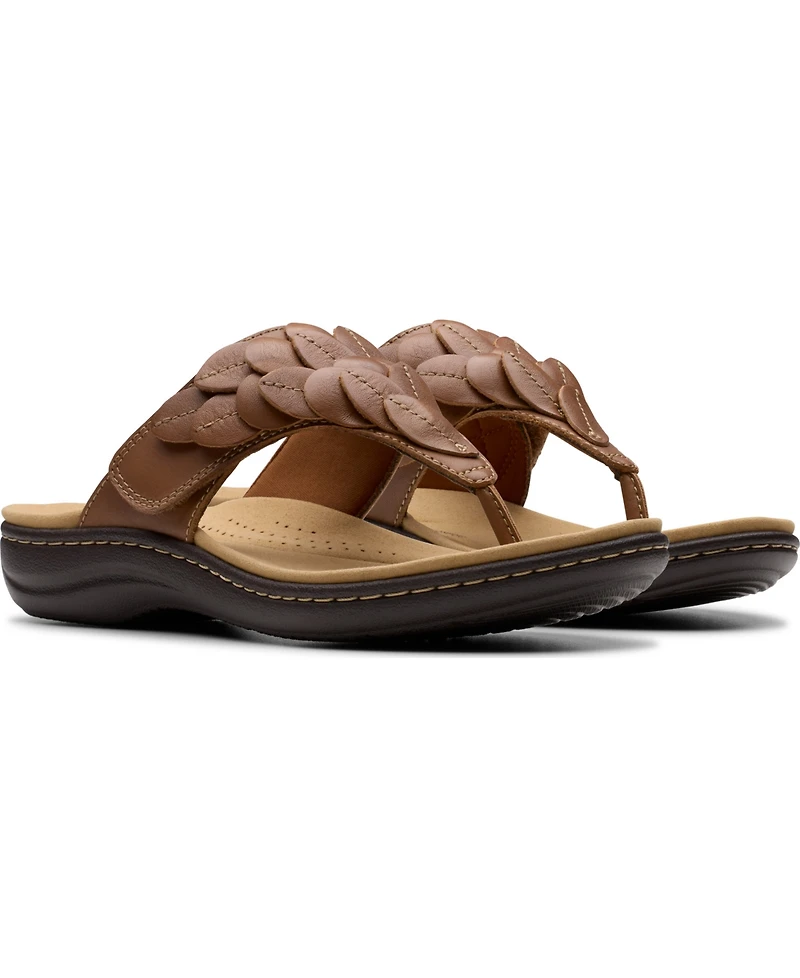 Clarks Collection Women's Laurieann Palm Flip-Flop Sandals