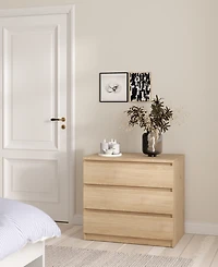 Tvilum 26.77" Wood 3 Drawer Chest