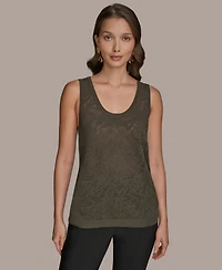 Donna Karan New York Women's Sleeveless Pointelle-Knit Tank Top