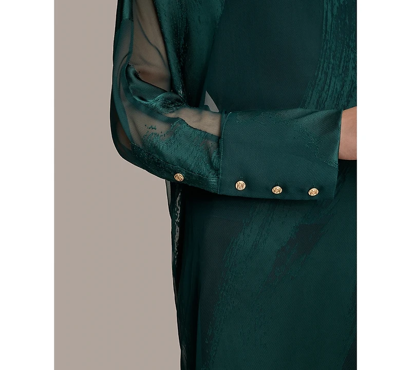 Donna Karan New York Women's Long-Sleeve Burnout Tunic
