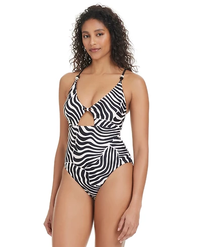 Bar Iii Women's Wild One Cutout One-Piece Swimsuit, Exclusively at Macy's
