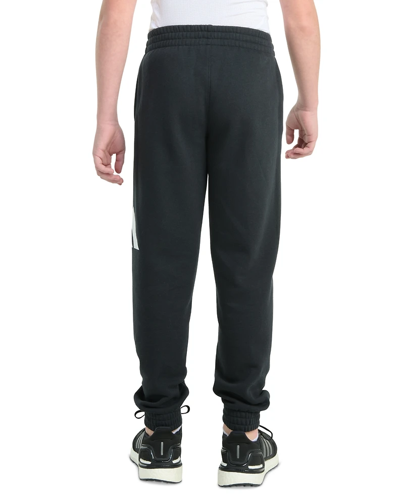 adidas Big Boys Elastic-Waistband Essential Logo Fleece Jogger Pants