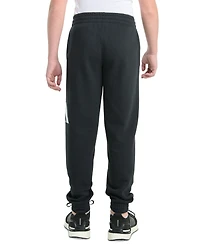 adidas Big Boys Elastic-Waistband Essential Logo Fleece Jogger Pants