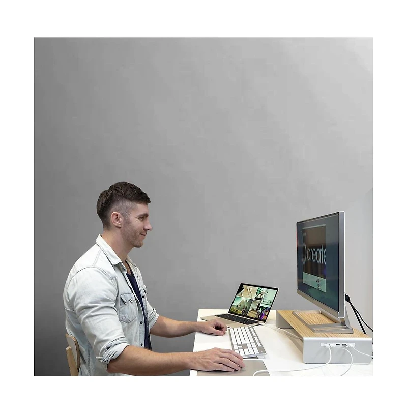 j5create JCT425 Multi Function Monitor Stand with Usb Type-c 4K & Usb 6-Port Hub with Power Delivery