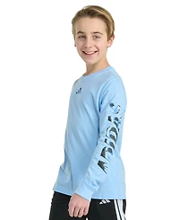 adidas Big Boys Long-Sleeve Spectrum of Light Logo Graphic Cotton T-Shirt