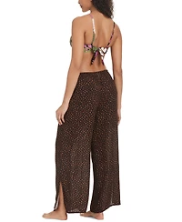 Bar Iii Women's Safari Heat Drawstring Pants Cover-Up, Exclusively at Macy's