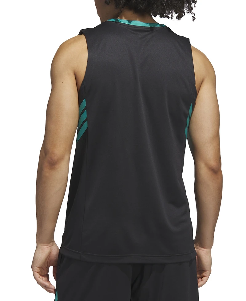 adidas Men's Bball Logo Graphic Tank Top