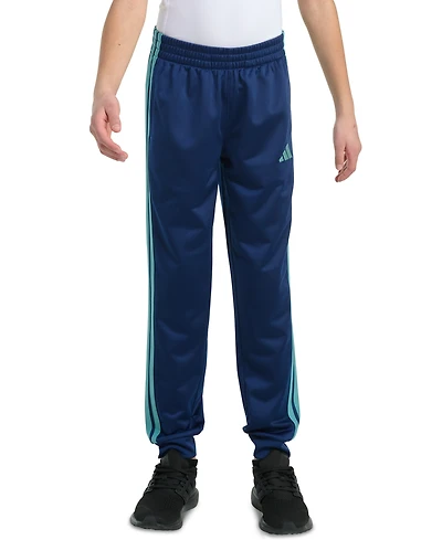 adidas Big Boys Elastic-Waistband 3-Stipe Tricot Jogger Pants