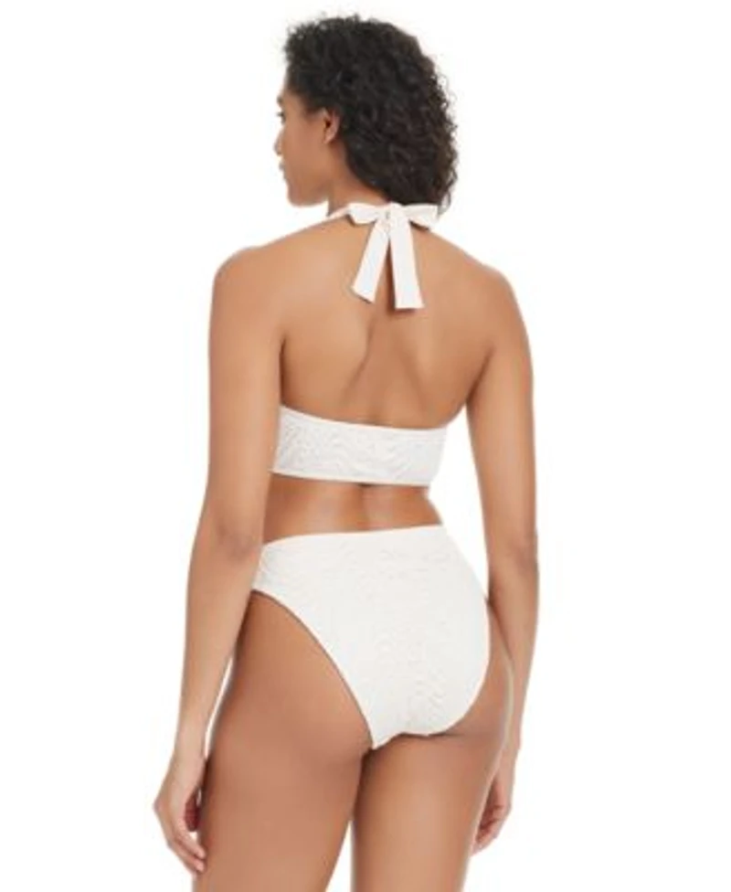 Bar Iii Womens Goddess Crochet Halter Bikini Top Bottoms Exclusively At Macys