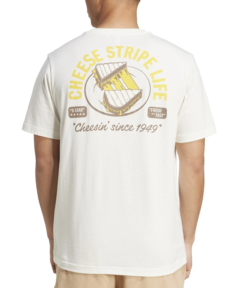 adidas Men's Cheese Life Stripe T-Shirt