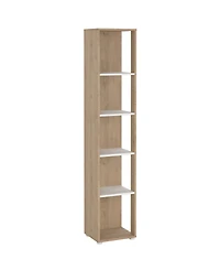 Tvilum 80.59" Wood 5 Shelf Narrow Bookcase