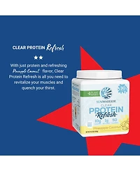 Clear Protein Refresh Protein Powder, Plant Based Protein Powder, Sunwarrior, Pineapple Coconut, 420g