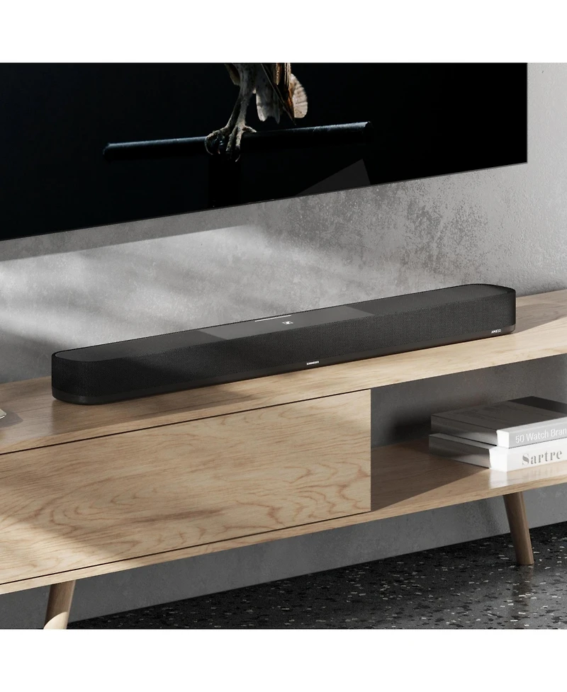 Sennheiser Ambeo Soundbar Plus for Tv and Music with Immersive 3D Surround Sound, Virtual 7.1.4 Speaker Setup, Built-in Dual Subwoofers, Advanced Stre