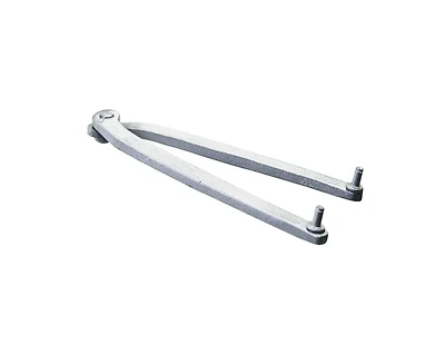 Amber Sports Steel Adjustable Angle Grinder Pin Wrench, Locknut Spanner for Backing Pads, Flexible Hole Spacing, Compatible with Most Grinders and Rou