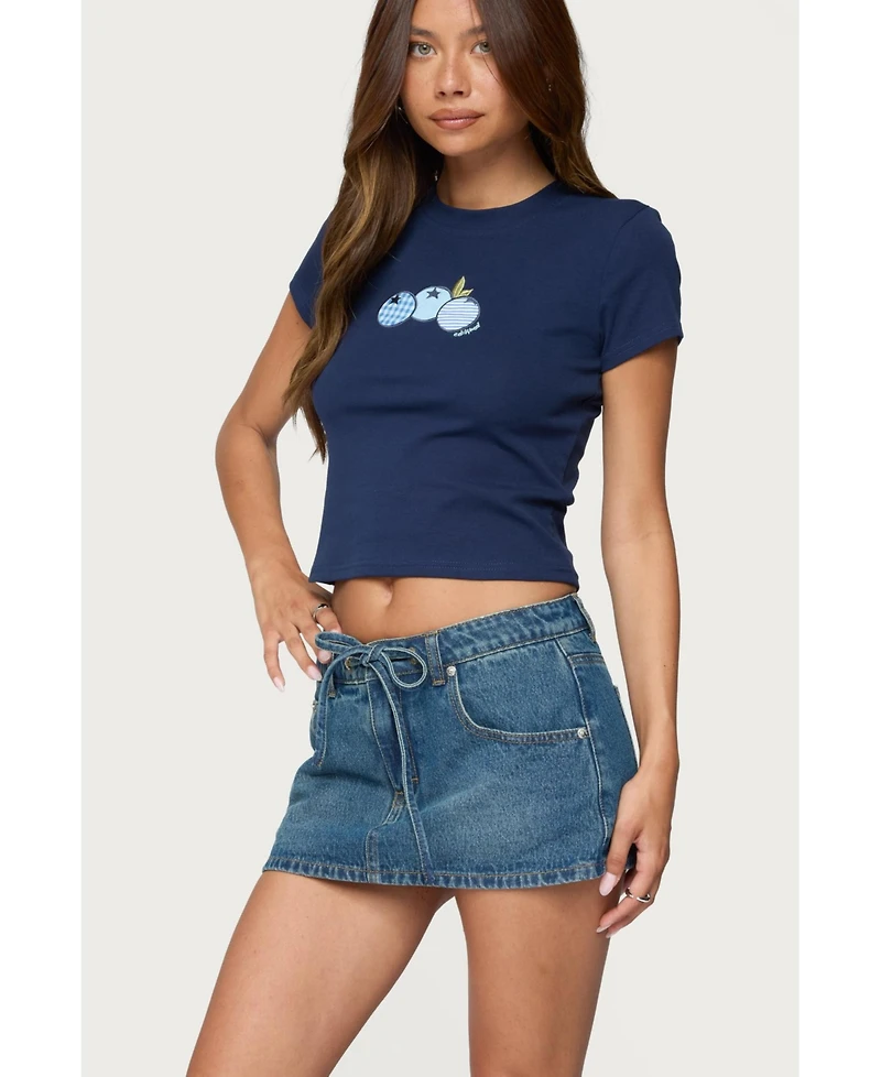 Edikted Women's Bluberry Patch T Shirt