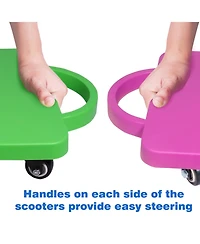 Floor Scooter Board with Handles, Sitting for Kids Indoor Play
