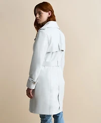 Furniq Uk Women's Leather Trench Coat, Created for Macy's