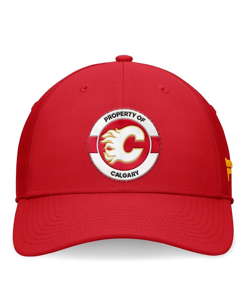 Fanatics Men's Red Calgary Flames Authentic Pro Training Camp Flex Hat