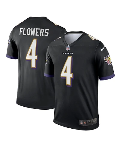 Nike Men's Zay Flowers Black Baltimore Ravens Alternate Legend Jersey