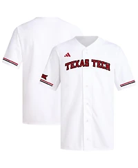 Adidas Men's White Texas Tech Red Raiders Replica Baseball Jersey