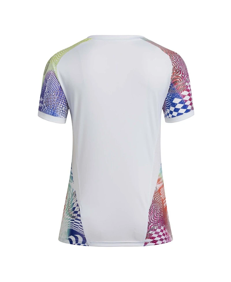 Adidas Women's White San Jose Earthquakes 2025 Pride Pre-Match Jersey