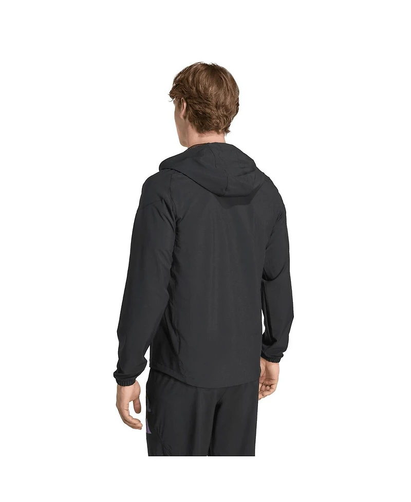 Adidas Men's Black Manchester United 2025/26 Tiro Vis Tech Travel Jacket