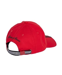 Adidas Men's and Women's Red Manchester United 3-Stripe Dad Adjustable Hat