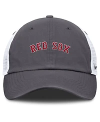 Nike Men's Gray Boston Red Sox Wordmark Club Adjustable Trucker Hat