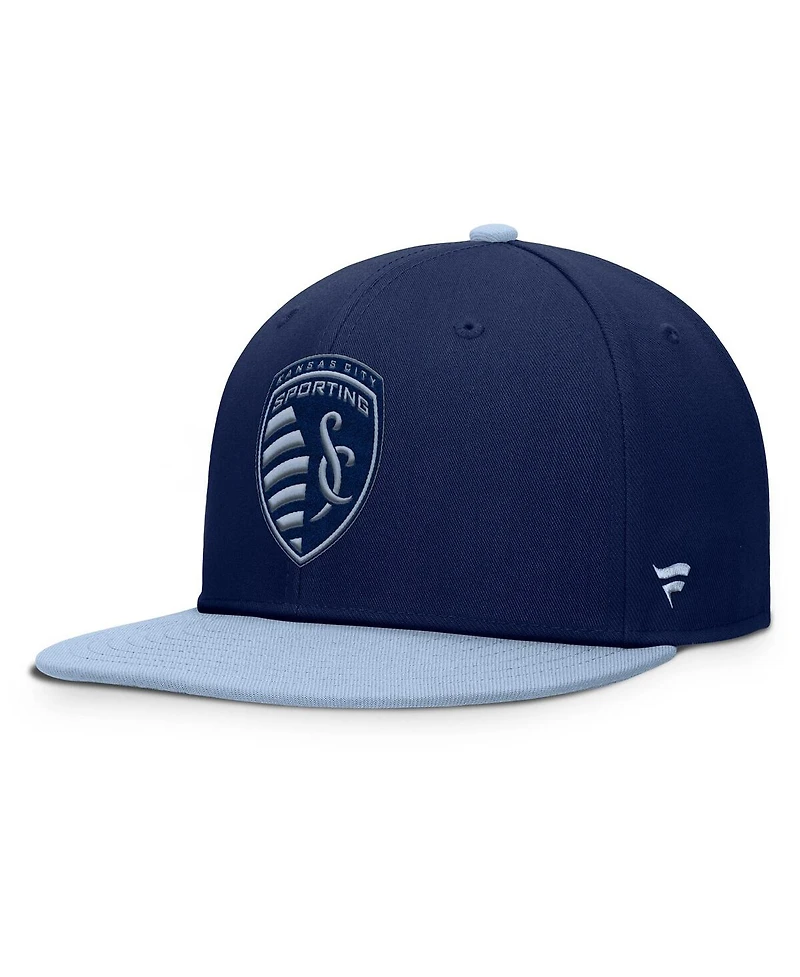 Fanatics Men's Navy Sporting Kansas City Sitter Snapback Hat