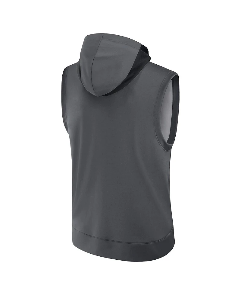 Nike Men's Anthracite Baltimore Orioles Authentic Collection City Connect Performance Sleeveless Pullover Hoodie