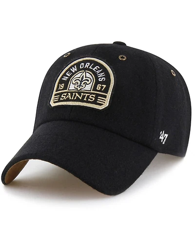 '47 Brand x Stoney Clover Lane Men's and Women's Black New Orleans Saints Field Goal Clean Up Adjustable Hat