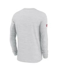 Nike Men's Ash Kansas City Chiefs Sideline Velocity Performance Long Sleeve T-Shirt