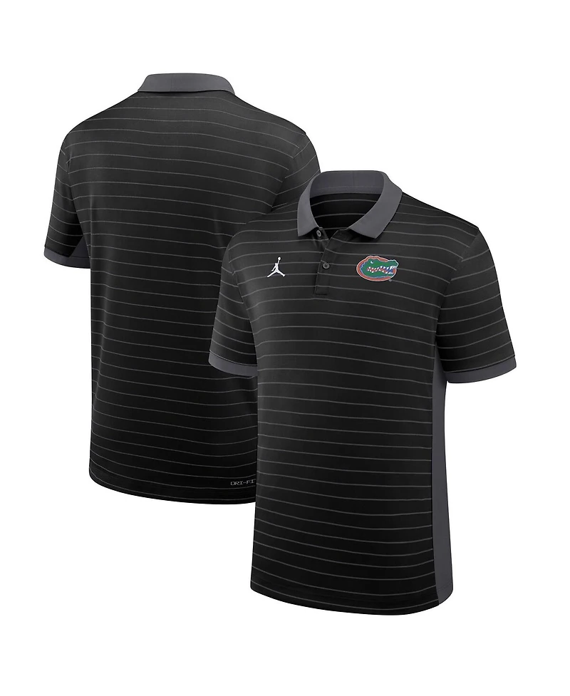 Jordan Men's Black Florida Gators 2025 Early Season Coaches Sideline Victory Stripe Performance Polo Shirt