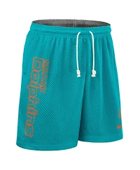 Nike Men's Aqua Miami Dolphins Sideline Reversible Performance Shorts