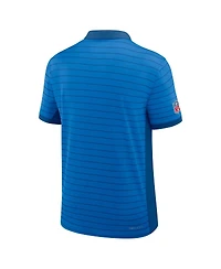 Nike Men's Blue Detroit Lions Sideline Victory Stripe Performance Polo Shirt