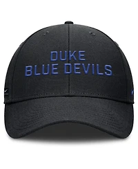 Nike Men's Black Duke Blue Devils Rise Practice Adjustable Hat