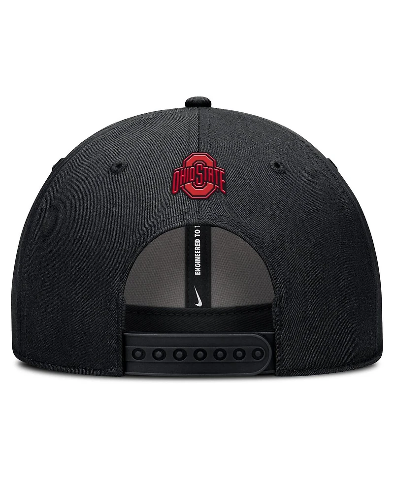 Nike Men's Black Ohio State Buckeyes Rise Practice Adjustable Hat