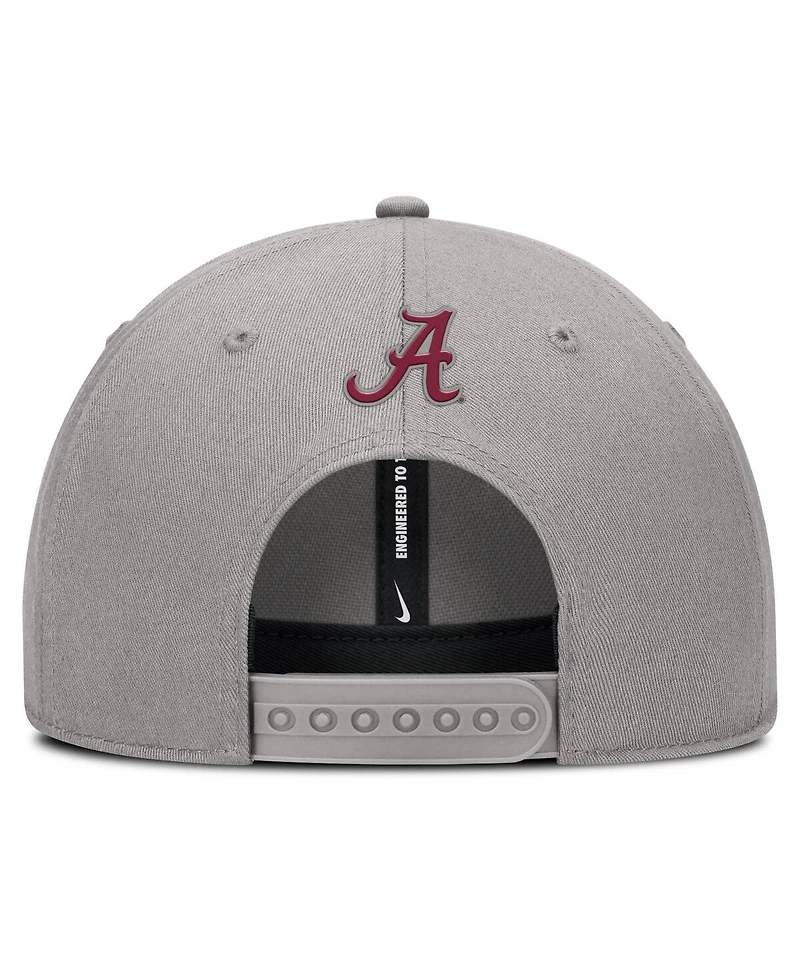 Nike Men's Gray Alabama Crimson Tide Rise Practice Adjustable Hat