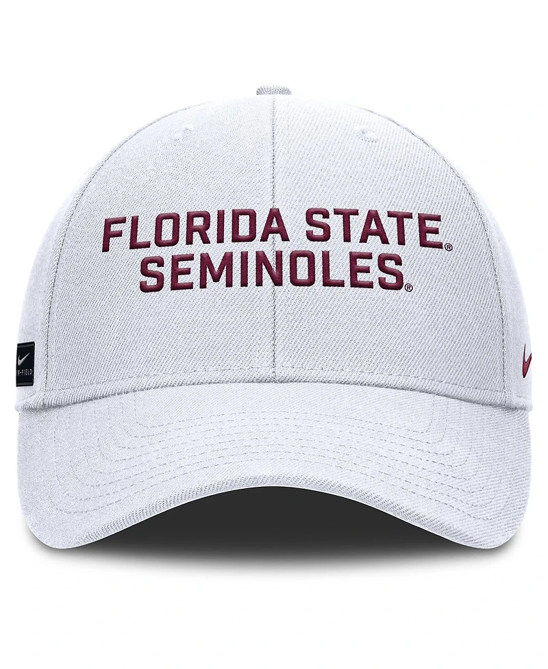Nike Men's White Florida State Seminoles Rise Practice Adjustable Hat