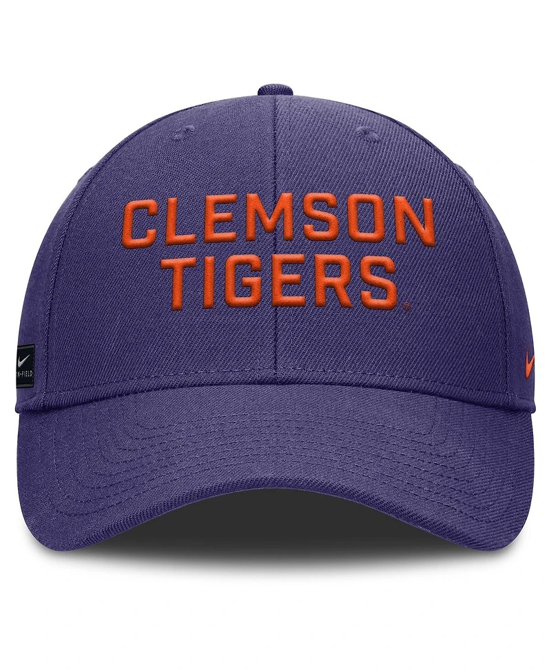 Nike Men's Purple Clemson Tigers Rise Practice Adjustable Hat