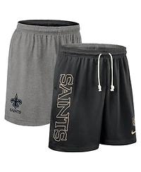 Nike Men's Black New Orleans Saints Sideline Reversible Performance Shorts
