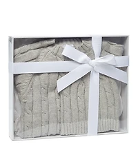 3 Stories Trading Baby Cable Knit Baby Cardigan with Beanie