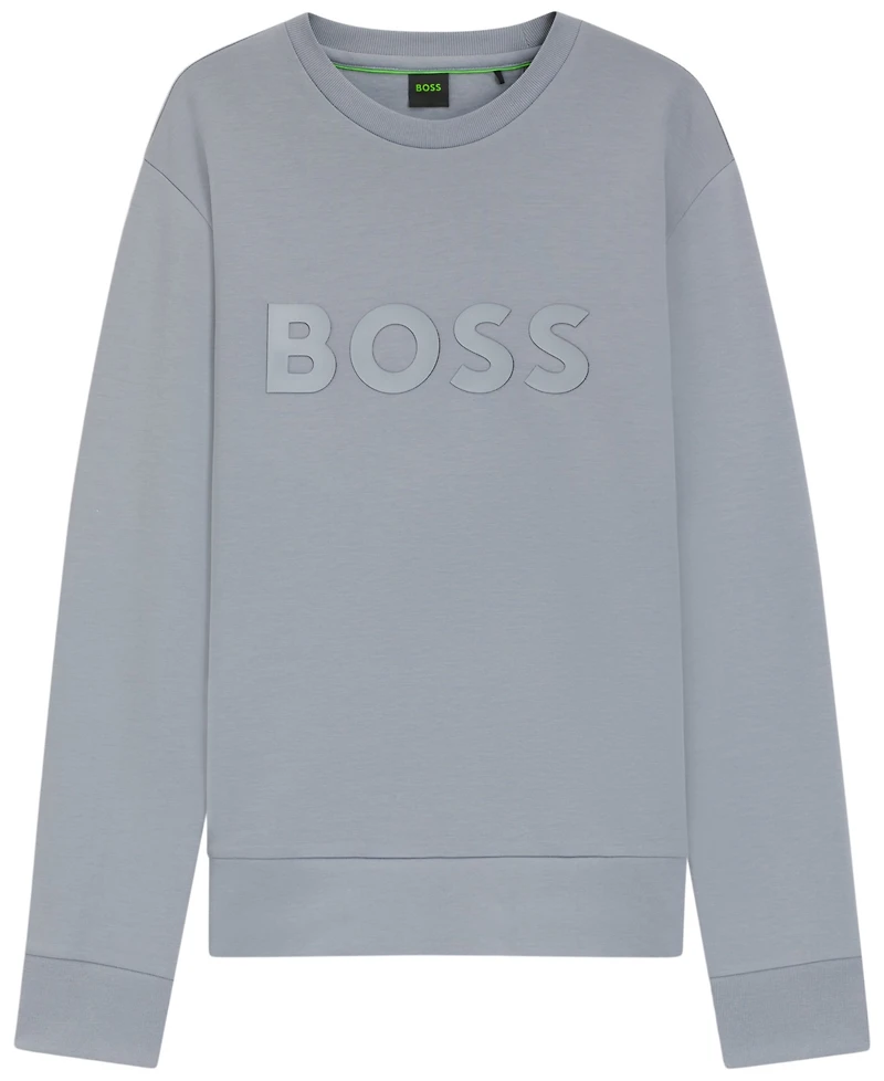 Boss by Hugo Men's Stretch-Cotton Logo Sweatshirt