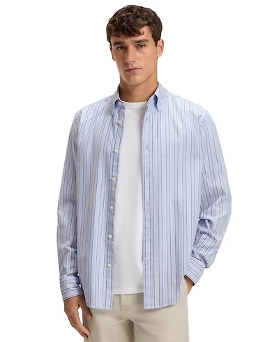 Boss by Hugo Men's Stretch-Cotton Dobby Regular-Fit Shirt